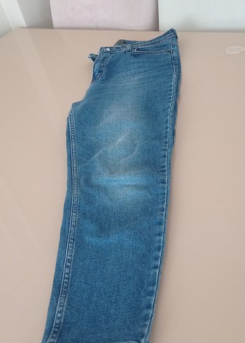 koyu mavi mom jeans pantolon - Görsel 3