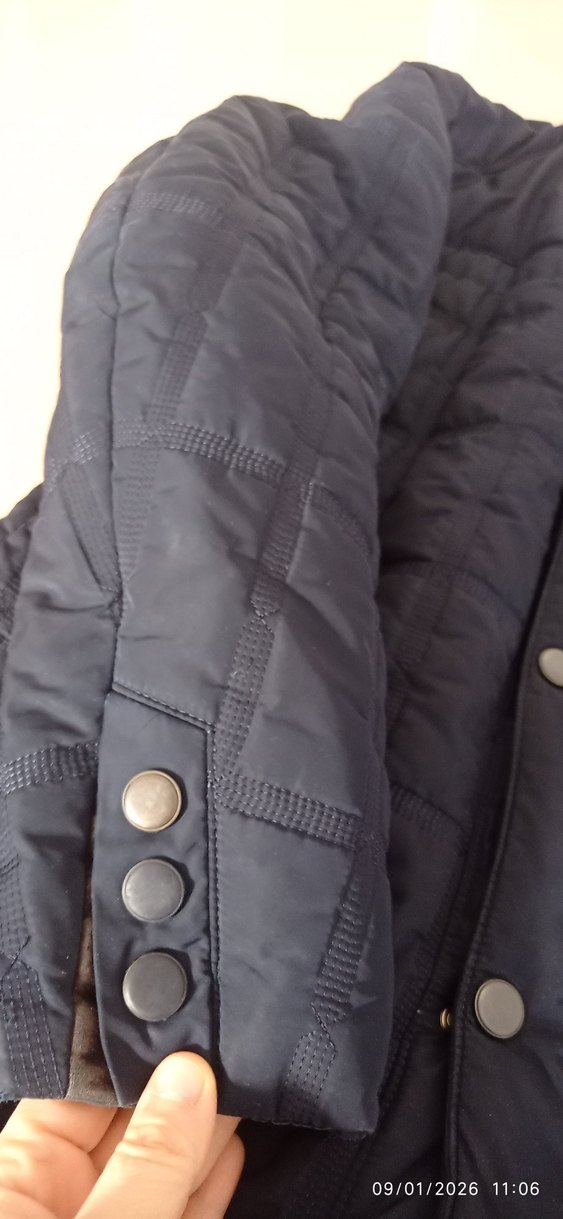 Düğmeli Lacivert Erkek mont - Görsel 2