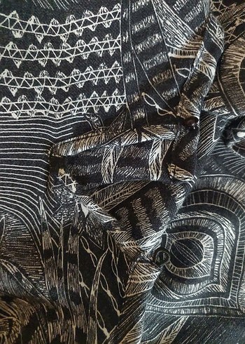 Piliseli Lacivert Desenli Mini Hamile Eteği - Görsel 2