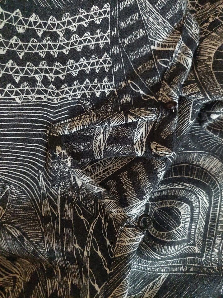 Piliseli Lacivert Desenli Mini Hamile Eteği - Görsel 2