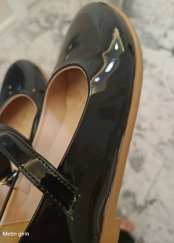 Kız Çocuk Siyah Rugan Tokalı Babet - Görsel 3