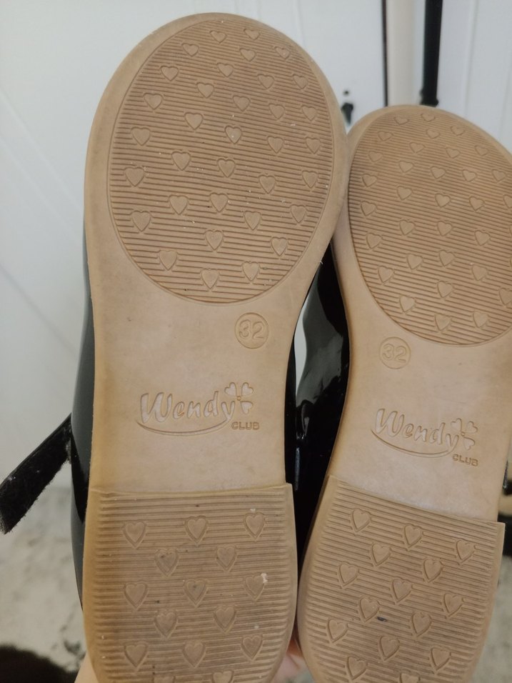 Kız Çocuk Siyah Rugan Tokalı Bale Ayakkabısı - Görsel 3