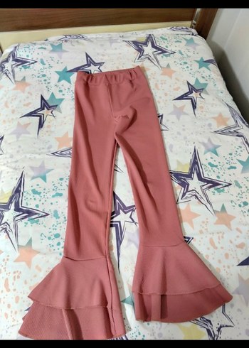 Pembe Fırfırlı Gevşek Kesim çocuk tayt