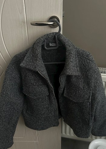 Gri Midi Kadın Yün Ceket - Görsel 2