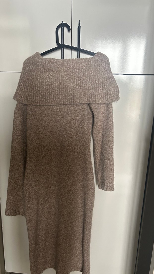 Dilvin madonna yaka Triko Elbise - Görsel 2