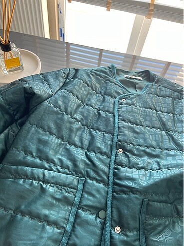 Petrol yeşili mont - Görsel 4