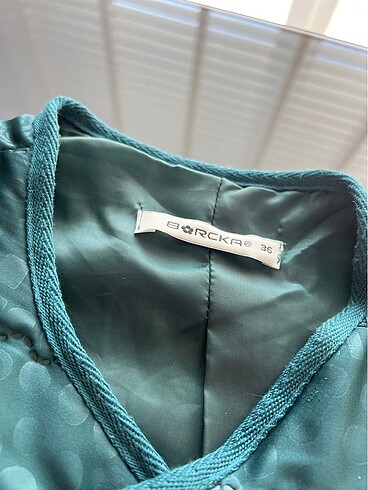 Petrol yeşili mont - Görsel 6