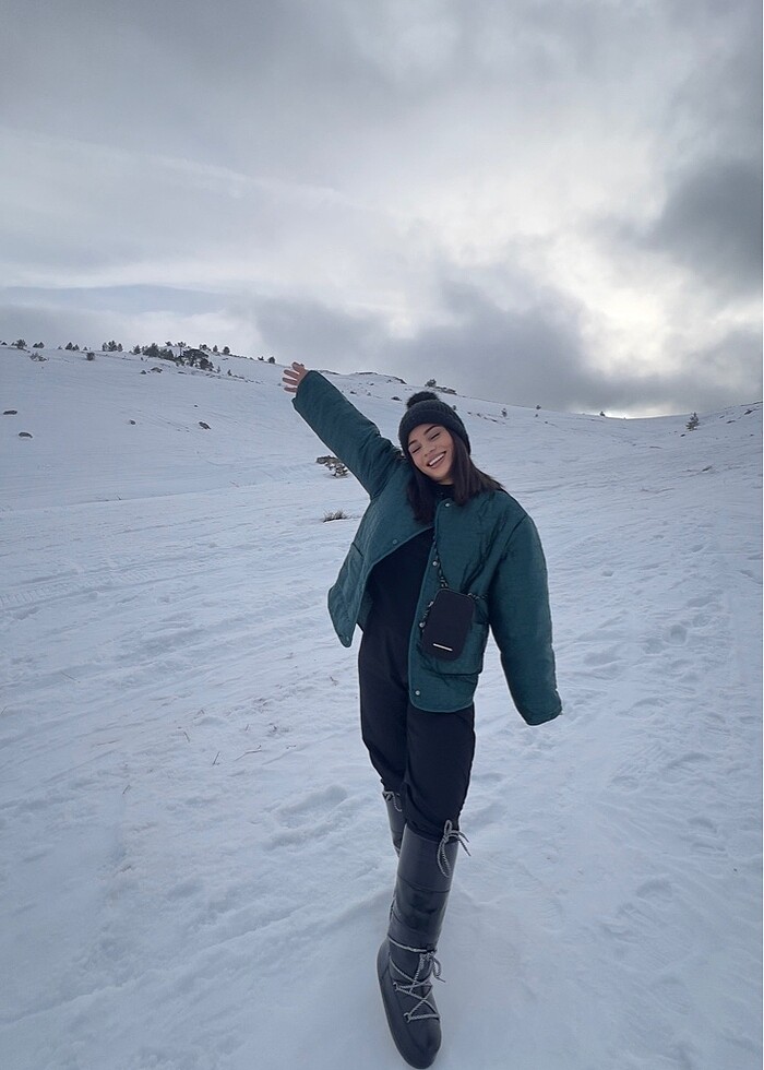 Petrol yeşili mont - Görsel 2