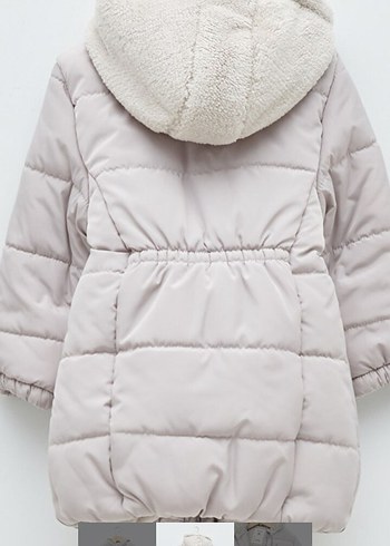 Kız Çocuk Gri Kürklü Streetwear Ceket - Görsel 2