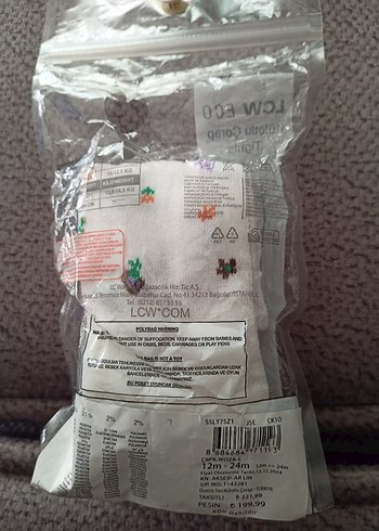 Gri Baskılı kız bebek Külotlu Çorap 6-12 Ay - Görsel 4