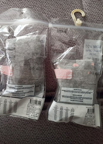 Gri Baskılı kız bebek Külotlu Çorap 6-12 Ay - Görsel 2