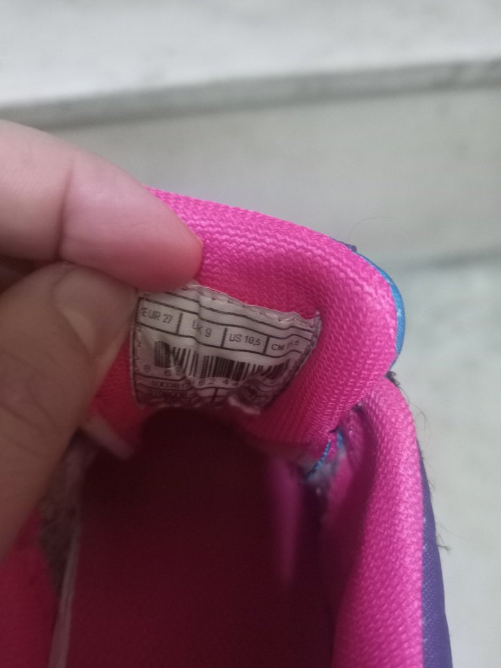 Kız Çocuk Mavi Bağcıklı Cırt Cırtlı Spor Ayakkabı - Görsel 3