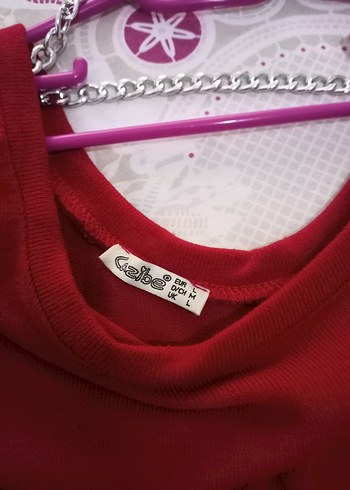 Kırmızı Uzun Kollu triko elbise - Görsel 3