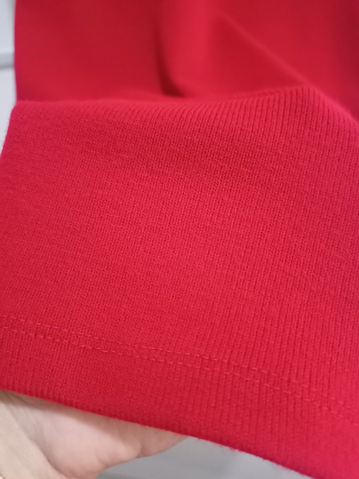 Kırmızı Uzun Kollu triko elbise - Görsel 4