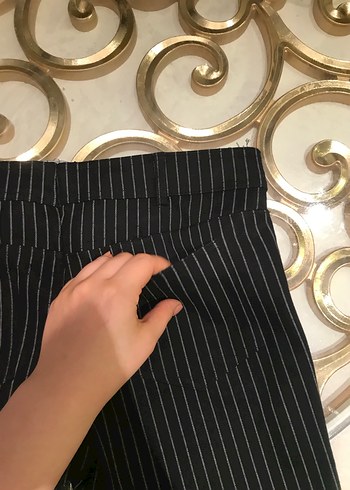 Kadın Giyim Siyah Çizgili Dar Pantolon - Görsel 6