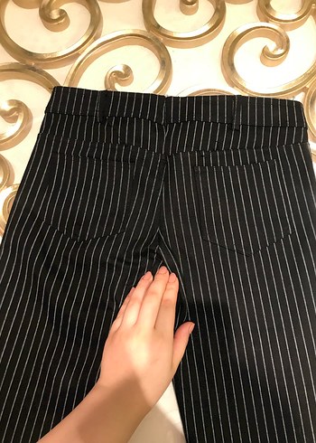 Kadın Giyim Siyah Çizgili Dar Pantolon - Görsel 7