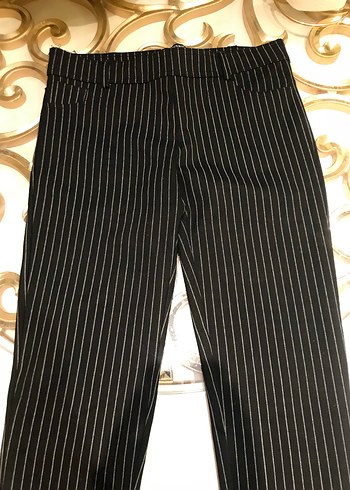 Kadın Giyim Siyah Çizgili Dar Pantolon - Görsel 3