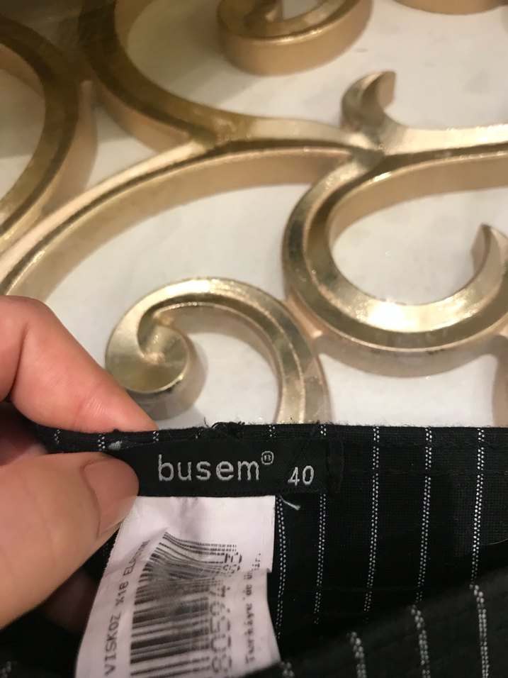 Kadın Giyim Siyah Çizgili Dar Pantolon - Görsel 2