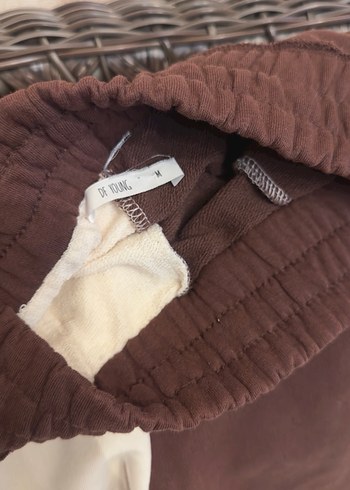 Defacto Kahverengi-Krem Eşofman Altı - Görsel 3