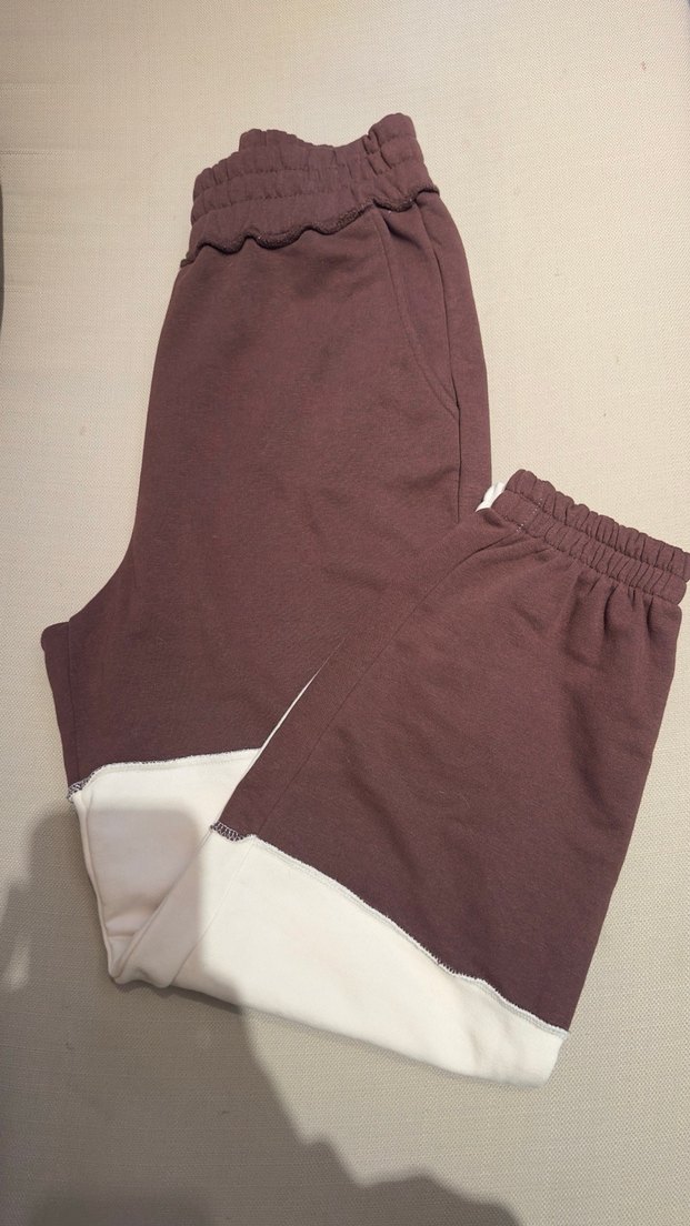 Defacto Kahverengi-Krem Eşofman Altı - Görsel 5