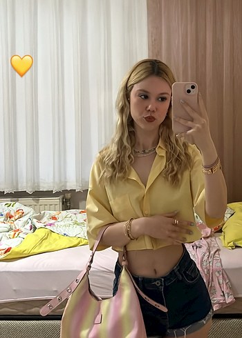 34 Beden lacivert Renk Düğmeli Koyu Mavi Mini Denim Şort