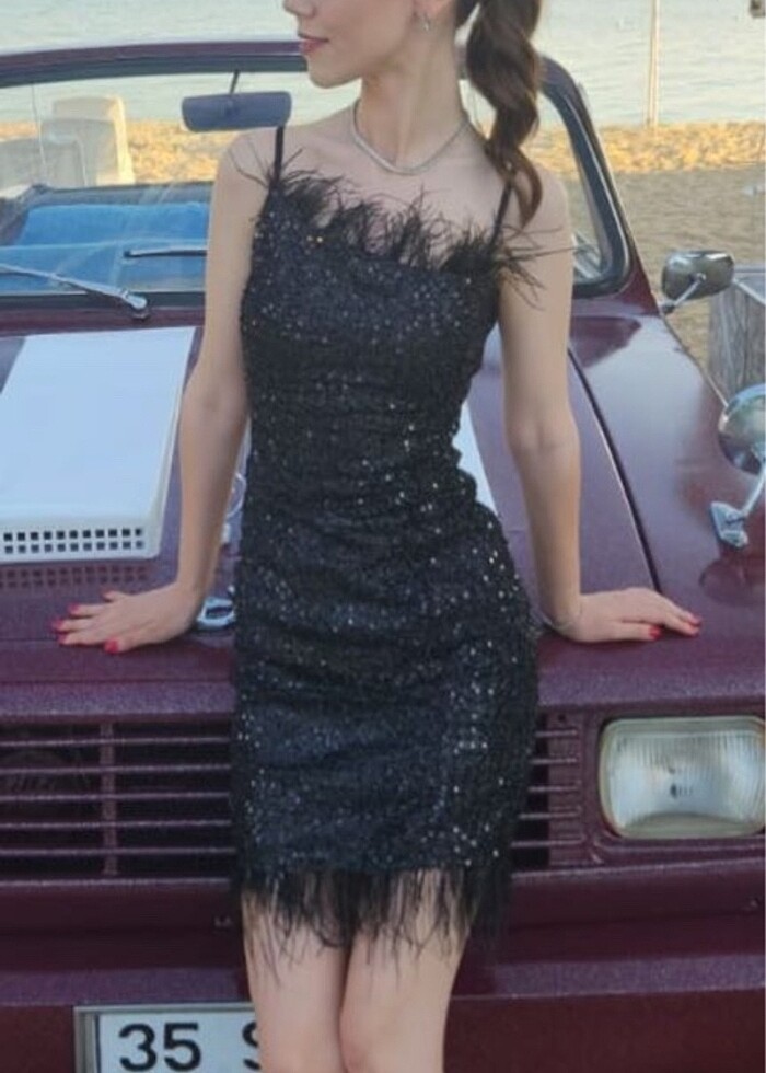 pullu mini abiye - Görsel 5