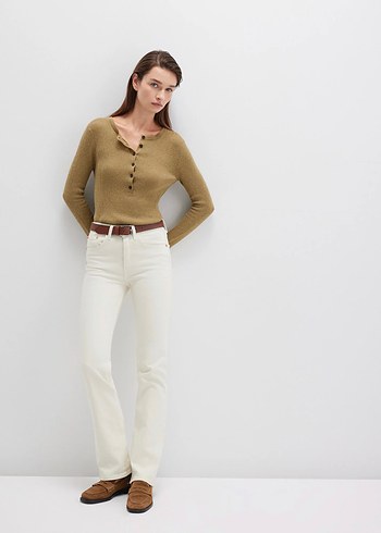 Mavi beyaz kot jean xs 26/28 flare