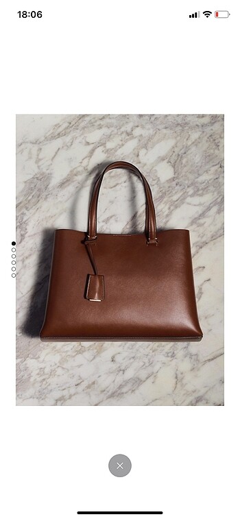 mango shopper çanta kahverengi kol çantası askılı