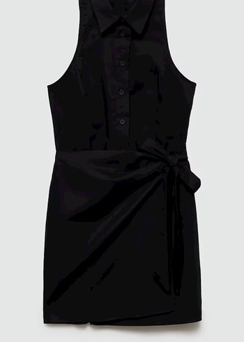 Siyah Kemerli Mini Elbise - Görsel 3