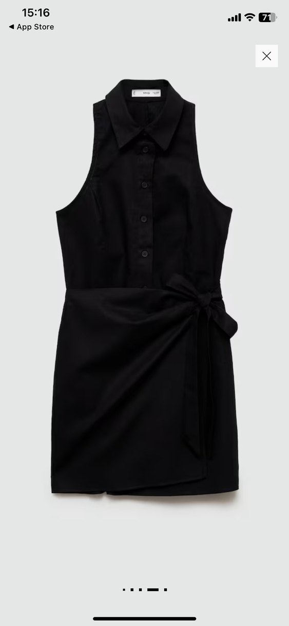 Siyah Kemerli Mini Elbise - Görsel 3