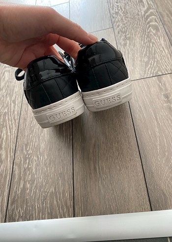 Siyah Yılan Desenli Kadın Sneaker - Görsel 5