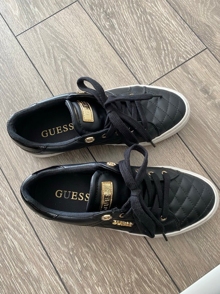 Siyah Yılan Desenli Kadın Sneaker - Görsel 3