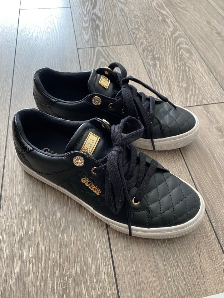 Siyah Yılan Desenli Kadın Sneaker - Görsel 2