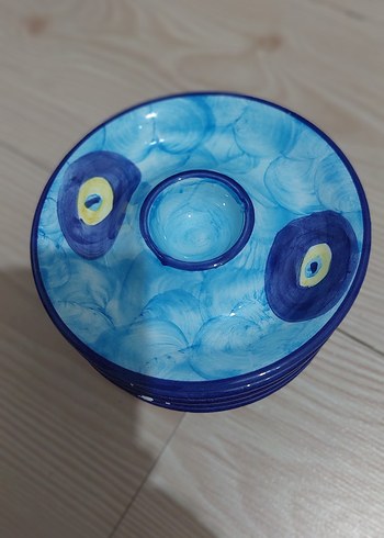 5 adet seramik yumurta Tabağı - Görsel 8