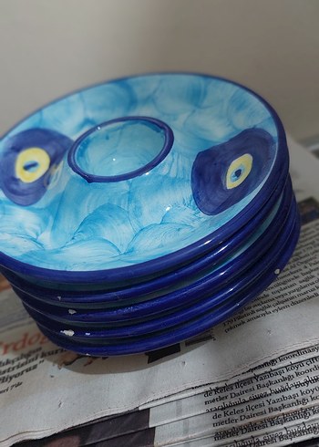 5 adet seramik yumurta Tabağı - Görsel 9