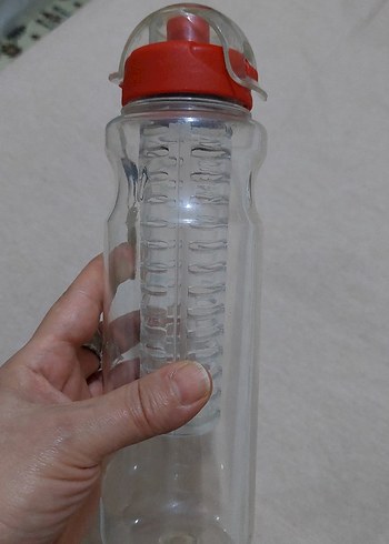 Kilitli Kapaklı Kırmızı Detoks Şişesi - Görsel 3