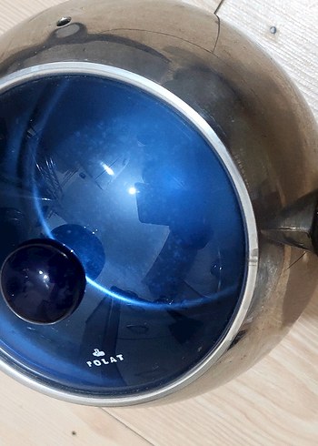 Parlak Mavi Kapaklı Çelik Çaydanlık 1,75 lt tek çaydanlık - Görsel 3