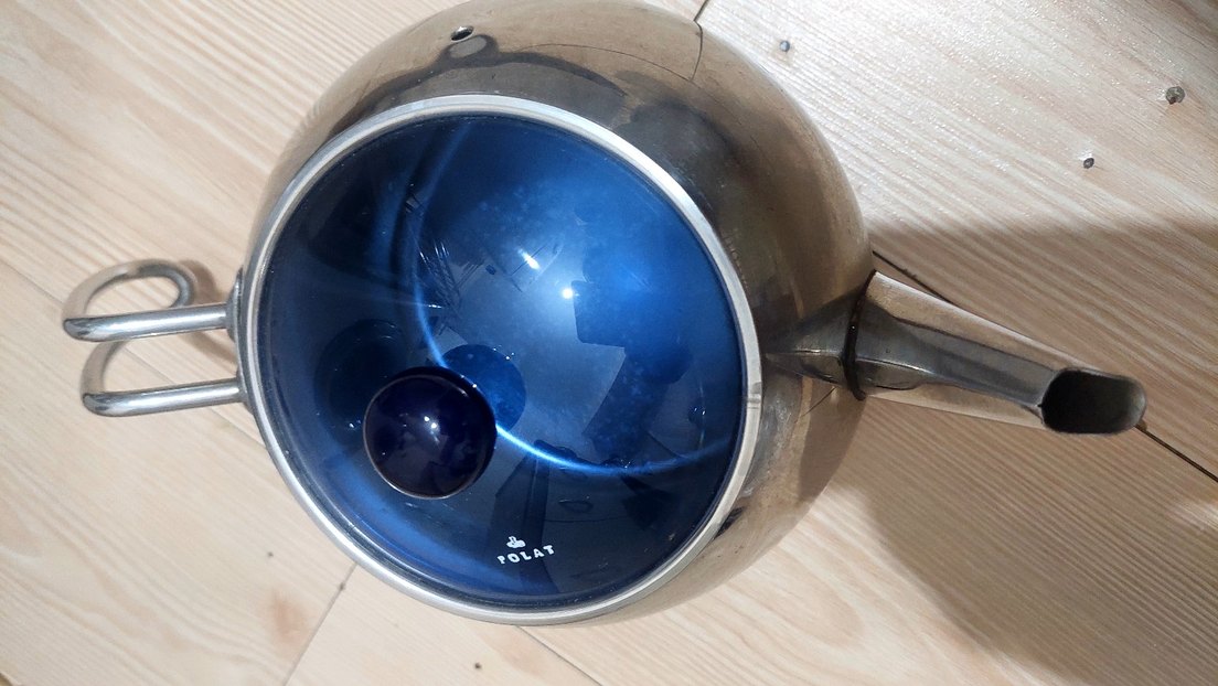 Parlak Mavi Kapaklı Çelik Çaydanlık 1,75 lt tek çaydanlık - Görsel 3