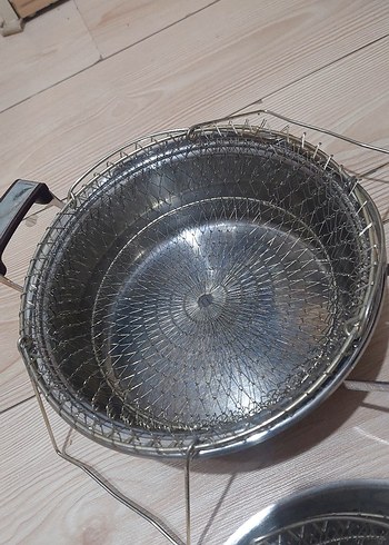 22 ve 18 cm çelik tel süzgeç - Görsel 2