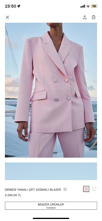 Zara zara pembe blazer