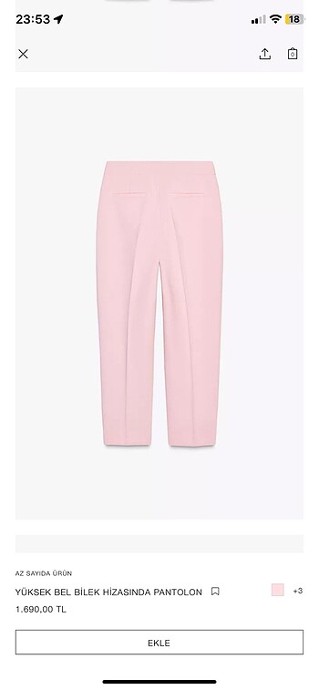 Zara zara pembe pantolon