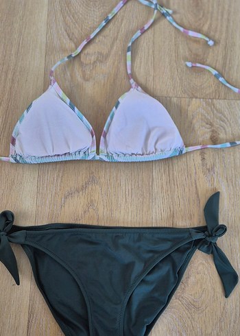 Penti Bağcıklı Çok Renkli Bohem Bikini
