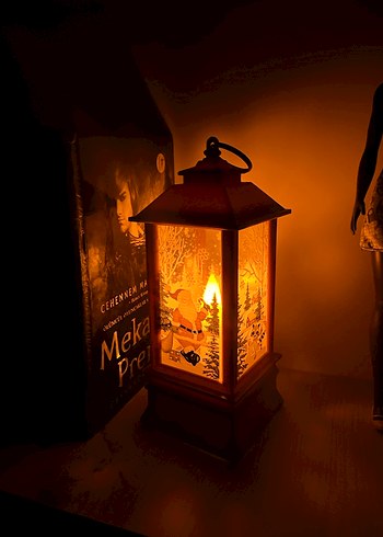 Renkli Kırmızı Noel Temalı Mumluk - Görsel 4