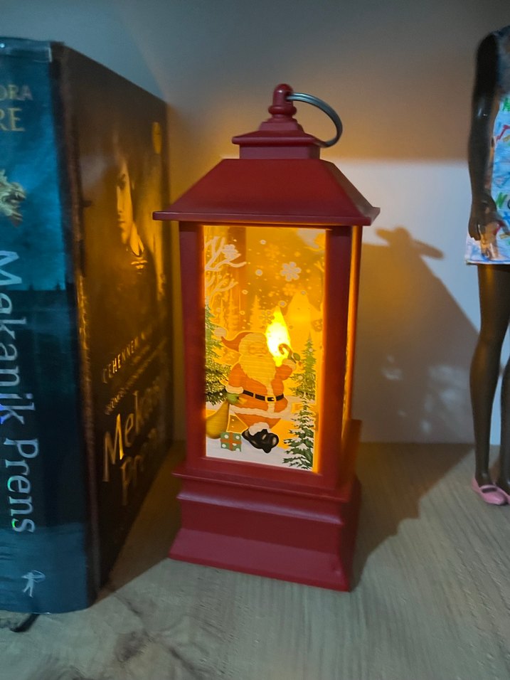 Renkli Kırmızı Noel Temalı Mumluk - Görsel 3