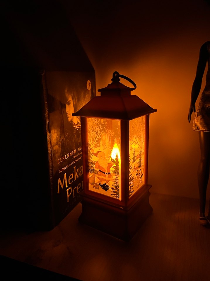 Renkli Kırmızı Noel Temalı Mumluk - Görsel 4