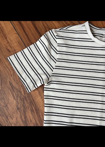 Kadın Çizgili tişört - Görsel 4