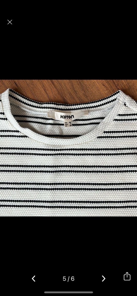 Kadın Çizgili tişört - Görsel 5