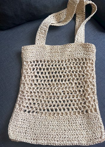 Beden sarı Renk H&M Hm Hasır Çanta