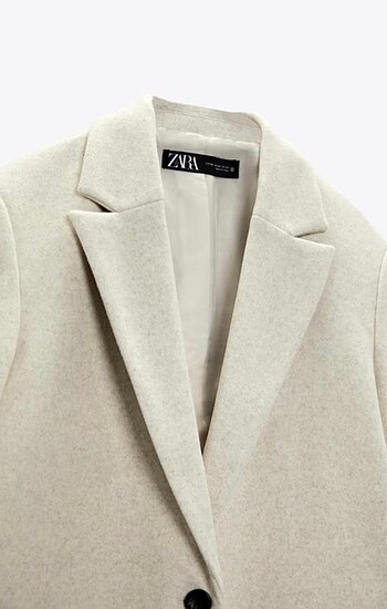 xs Beden ten rengi Renk Zara Bej Dokulu Oversize Blazer