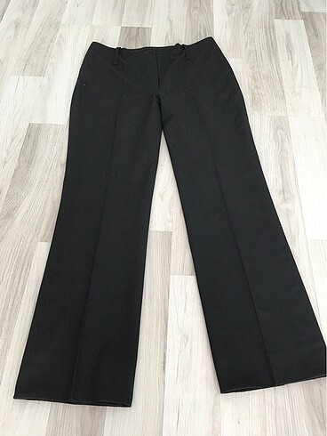 Siyah ve kahve rengi kumaş pantolon XL